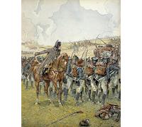 PMEFGJDPE De Célèbres Tableaux Tableaux Posters Impression Toile Campagne d'Allemagne à Napoléon Ier Bonaparte à la bataille de Lutzen en mai Pour les Décorations pour la Maison 60x90cm