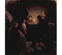 PMEFGJDPE De Célèbres Tableaux Tableaux Posters Impression Toile dans la famille ouvrière Nikolaj Alexejewitsch Kassatkin Art Mural Cassique Pour les Décorations pour la Maison 60x90cm