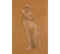 PMEFGJDPE De Célèbres Tableaux Tableaux Posters Impression Toile Étude pour la solitude par Lord Frederick Leighton Art Mural Cassique Pour les Décorations pour la Maison 60x90cm