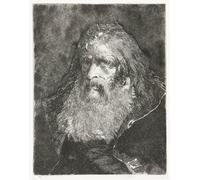 PMEFGJDPE De Célèbres Tableaux Tableaux Posters Impression Toile Hommecheveux longs et sans couvre-chef par Domenico Art Mural Cassique Pour les Décorations pour la Maison 60x90cm