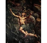 PMEFGJDPE De Célèbres Tableaux Tableaux Posters Impression Toile la Descente de Jésus-Christ dans les limbes Détail d'un ange par Domenico Robusti Tintoret Pour les Décorations pour la Maison 60x90cm