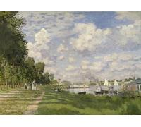 PMEFGJDPE De Célèbres Tableaux Tableaux Posters Impression Toile La Marina d'Argenteuil par Claude Monet Art Mural Cassique Pour les Décorations pour la Maison 60x90cm