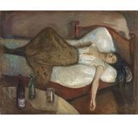 PMEFGJDPE De Célèbres Tableaux Tableaux Posters Impression Toile Le jour d'après d'Edvard Munch Art Mural Cassique Pour les Décorations pour la Maison 60x90cm