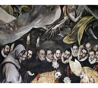 PMEFGJDPE De Célèbres Tableaux Tableaux Posters Impression Toile l'enterrement d'Oforgaz d'après une légende du détail d'El Greco Art Mural Cassique Pour les Décorations pour la Maison 60x90cm