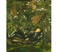 PMEFGJDPE De Célèbres Tableaux Tableaux Posters Impression Toile Les Chevaliers et la Briar Rose d'Edward Burne Jones Art Mural Cassique Pour les Décorations pour la Maison 60x90cm