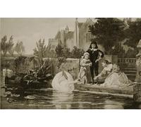 PMEFGJDPE De Célèbres Tableaux Tableaux Posters Impression Toile Les Enfants de Charles Ier de Frederick Goodall Art Mural Cassique Pour les Décorations pour la Maison 60x90cm