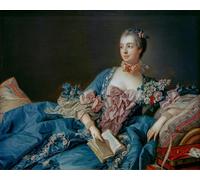 PMEFGJDPE De Célèbres Tableaux Tableaux Posters Impression Toile Madame De Pompadour de François Boucher Art Mural Cassique Pour les Décorations pour la Maison 60x90cm