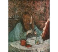 PMEFGJDPE De Célèbres Tableaux Tableaux Posters Impression Toile Madame Poupoule à sa toilette par Henri De Toulouse Lautrec Art Mural Cassique Pour les Décorations pour la Maison 60x90cm