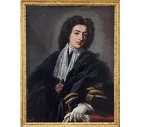 PMEFGJDPE De Célèbres Tableaux Tableaux Posters Impression Toile Portrait de Carlo Albani par Pier Leone Ghezzi Art Mural Cassique Pour les Décorations pour la Maison 60x90cm