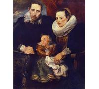 PMEFGJDPE De Célèbres Tableaux Tableaux Posters Impression Toile Portrait de famille Sir Antony Van Dyck Art Mural Cassique Pour les Décorations pour la Maison 60x90cm