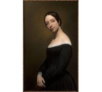 PMEFGJDPE De Célèbres Tableaux Tableaux Posters Impression Toile Portrait de la et compositrice Pauline Viardot par Ary Scheffer Art Mural Cassique Pour les Décorations pour la Maison 60x90cm