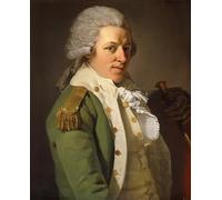 PMEFGJDPE De Célèbres Tableaux Tableaux Posters Impression Toile Portrait de l'artiste à mi-corps vêtu d'un vert et tenant une canne par Ducreux Pour les Décorations pour la Maison 60x90cm