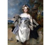 PMEFGJDPE De Célèbres Tableaux Tableaux Posters Impression Toile Portrait de Mademoiselle Herpin par François Flameng Art Mural Cassique Pour les Décorations pour la Maison 60x90cm