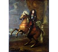 PMEFGJDPE De Célèbres Tableaux Tableaux Posters Impression Toile Portrait équestre de Louis XIV par Charles Le Brun Art Mural Cassique Pour les Décorations pour la Maison 60x90cm