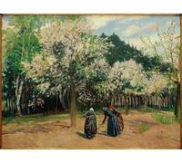 PMEFGJDPE De Célèbres Tableaux Tableaux Posters Impression Toile Printemps à Stolpe par Franck Art Mural Cassique Pour les Décorations pour la Maison 60x90cm