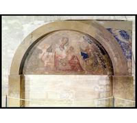 PMEFGJDPE De Célèbres Tableaux Tableaux Posters Impression Toile Tympan représentant la Vierge de l'Humilité avec l'Enfant Jésus entouré de Simone Maritini Pour les Décorations pour la Maison 60x90cm