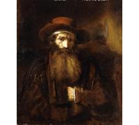 PMEFGJDPE Mural sur Toile Posters Décoration un vieil homme barbu, portant un manteau marron et un chapeau roux, par Rembrandt Van Rijn Pour la Décoration de la Chambre à Coucher 60x90cm