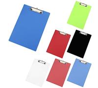 PMELCXD 7 Pièces Porte-Bloc A5 avec Pince, Transparent Plastique Clip Planches pour Papier d'écriture Memo des dossiers, Planchettes à Pince Idéal pour Le Travail Quotidien, 7 Couleurs