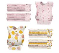 PMELCXD Bavoirs jetables avec 40 pièces épaissir, bavoirs jetables pour nouveau-nés, bavoirs pour enfants, bavoirs ajustables, bavoirs de voyage jetables.