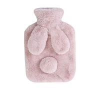 PMELCXD Bouillotte Douce, Bouillotte Eau Chaude en PVC Recyclable avec Housse en Peluche Souple, Bouillotte en Caoutchouc Naturel, Multifonctionnelle pour Soulagement de la Douleur, Dos, Cou (1 L)