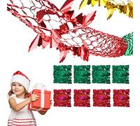 PMELCXD Lot de 8 décorations de Noël en Aluminium à Suspendre au Plafond, au Mur, à la Porte et aux fenêtres, pour fête de Noël (Vert/Rouge)