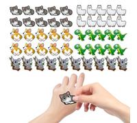 PMELCXD Pansements Juniors Imperméables - Lot de 50 Pansements avec Motifs Animaux pour Les Petits Accidents de la Vie Courante