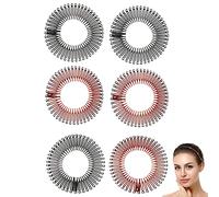 PMELCXD Peigne Extensible Full Circle Peigne Circulaire en Plastique Peigne à Cheveux Extensible Bandeau 6 p, 2 Couleurs