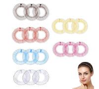 PMELCXD Peigne Extensible Full Circle Peigne Circulaire en Plastique Peigne à Cheveux Extensible Bandeau 18 p, 6 Couleurs