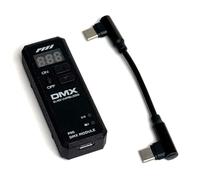PMI Récepteur DMX sans fil - Version 2,4 GHz pour SmokeNINJA Pro - Contrôle DMX512 sans fil via USB-C - Ultra compact, pas besoin de câble XLR - Compatible avec les consoles DMX standard