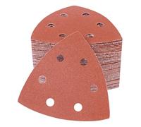 PMIQSA 100 Pièces Delta-Triangles Ponçage Papier Abrasif Pour Ponceuse 93 x 93 x 93 mm Papier Ponceuse Triangulaire 120 Grain Disques Abrasifs pour Ponceuses