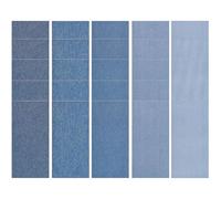 PMIQSA 25 pièces Bande abrasive en filet 115x230mm Céramique autoagrippant, Grain 60/80/120/180/240 pour poncer sans poussière le bois le mastic, peinture plastique