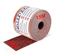 PMIQSA Rouleau De Papier Abrasif Grain 40, 93 mm X 15 M Papier De Verre En Toile éMeri à Base De Tissu, Papier Abrasif à L'Oxyde D'Aluminium Pour Polissage, DéRouillage, Finition