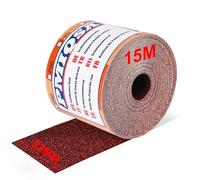 PMIQSA Rouleau De Papier Abrasif Grain 80, 93 mm X 15 M Papier De Verre En Toile éMeri à Base De Tissu, Papier Abrasif à L'Oxyde D'Aluminium Pour Polissage, DéRouillage, Finition