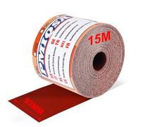 PMIQSA Rouleau De Papier Abrasif Grain 800, 93 mm X 15 M Papier De Verre En Toile éMeri à Base De Tissu, Papier Abrasif à L'Oxyde D'Aluminium Pour Polissage, DéRouillage, Finition