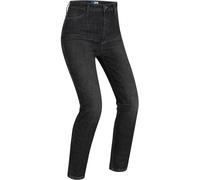 PMJ Sara Jeans de moto de dames, noir, taille 28 pour femmes
