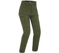 PMJ Sidney Pantalon textile de moto pour femmes, vert, taille 27