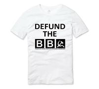 PMNXCVS Defund The BBC Anti Social Engineering Protest T Shirt White(Small)