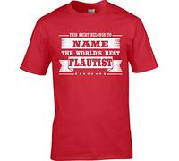 PMNXCVS Flautist Mens Personalised White Yellow Black Red Mens Women T Shirt 100% Cotton Gift Idea Flute Music Orchestra 3XL 4XL 5XL(XX-Large)