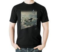 PMNXCVS Flyingraphics Aviation Themed T Shirt Cold War Icons Black(Large)