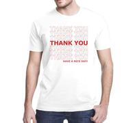 PMNXCVS Gbond Apparel Thank You Have A Nice Day Grocery Bag T-T-Shirts à Manches Courtes(Small)
