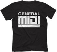 PMNXCVS General Midi T-T-Shirts à Manches Courtes Cotton Retro Synthesiser Analog(Large)