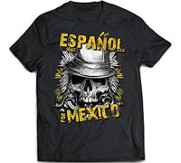 PMNXCVS GZA Espanol for Mexico Skull Design Spain Spanish Mexico T T-Shirts à Manches Courtes(XX-Large)