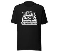 PMNXCVS H.A.T.E. T-T-Shirts à Manches Courtes Hot Rodders Against Environmentalists Unisex TT-Shirts à Manches Courtes(Large)