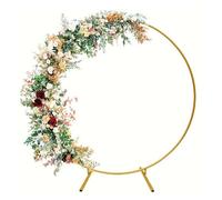 Pmnzdy Arche de ballons en métal de 1,5 m - Rond - Guirlande de fleurs rondes - Kit de décoration de fête de mariage - Support de colonne de ballons pour mariage, fête, Noël et autres célébrations -