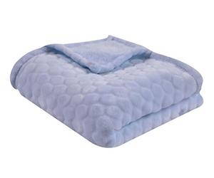 PMP Couverture en Microfibre Bulle de Tendresse Ciel 75 x 100 cm
