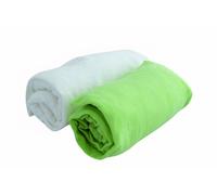 PMP Lot 2 Draps-Housses Jersey Blanc / Anis 60X120 cm