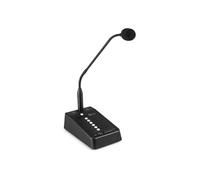 PMPM10 Microphone Col de Cygne 6 Zones - Pour Système Audio 100V Multizone, Liaison RJ45