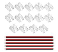 Pmqs 14pcs 2Pin 8mm COB LED Connecteur Bande Connecteurs Kit Transparent