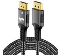 Pmqs 16K Câble DisplayPort 2.1 2M Câble DP 54Gbps 16K@60Hz 8K@120Hz 4K@240Hz pour FreeSync et G-Sync Moniteur de Jeu 360Hz PC 5090 7900XTX