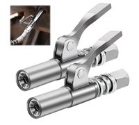 Pmqs 2 Pièces Embout Pompe à Graisse, G Coupler Embout Pompe à Graisse avec Verrouillage à 6 Mors, Embouts Rapides pour Graisseur avec Utilisation à Une Main pour 1/8" NPT Raccords SAE & Métriques